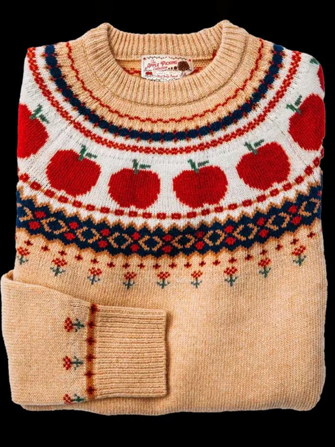 Hooded Thick Needle Fabric Trendy Round Neck Sweater