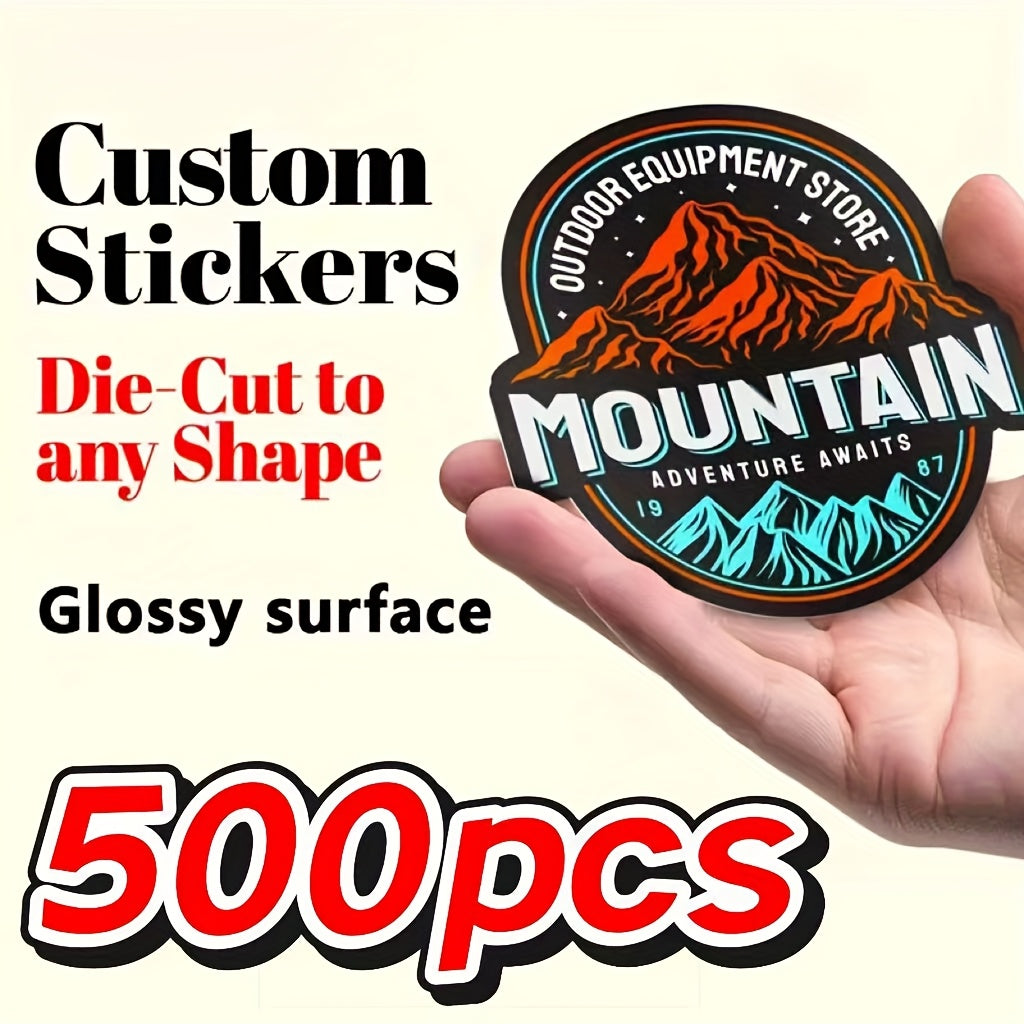 Custom Die-Cut Vinyl Stickers, 2-4 Inches, Scratch-Resistant