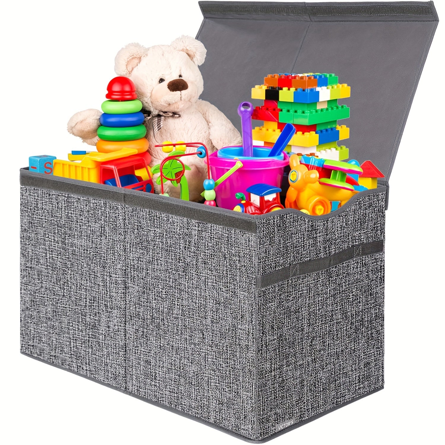 120 L Collapsible Extra‑Large Storage Box with Lid – Sturdy Organizer for Kids’ Rooms, Living Areas and Nurseries