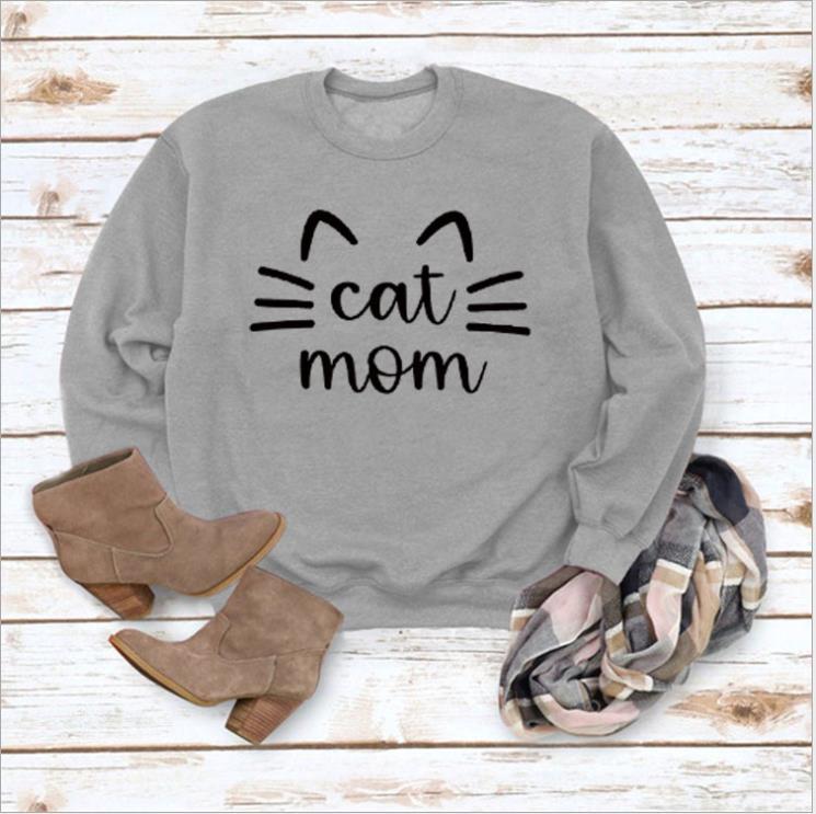 Chic Letter Print Loose Long Sleeve Casual Sweater
