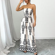 Women's Printed Wide-Leg Jumpsuit