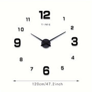 Creative DIY Digital Large Wall Clock 3D Acrylic Three-dimensional Texture Home Living Room Decoration Wall Clock
