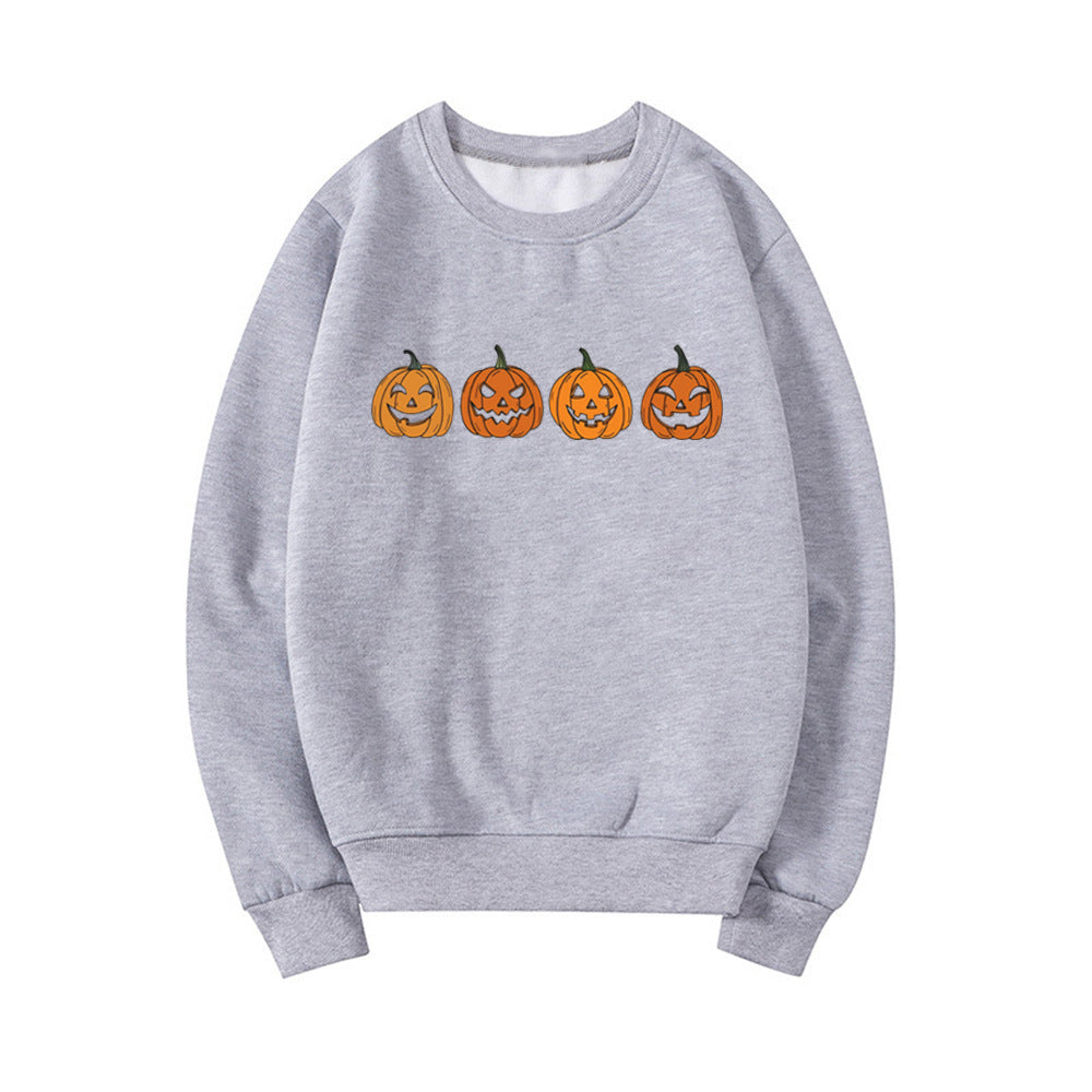 Funny Halloween Evil Pumpkin Head Hoodie Party Sweater