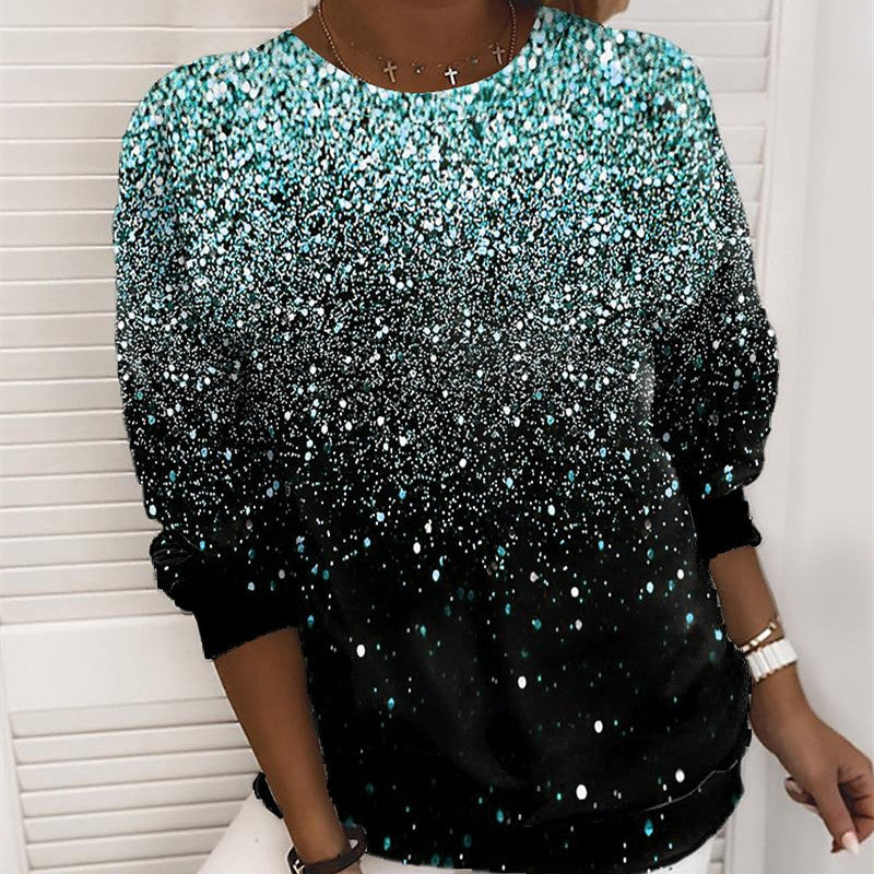 Women's Festive 3D Print Christmas Pullover Sweatshirt