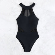 Chic Mesh Backless Women's One-Piece Swimsuit
