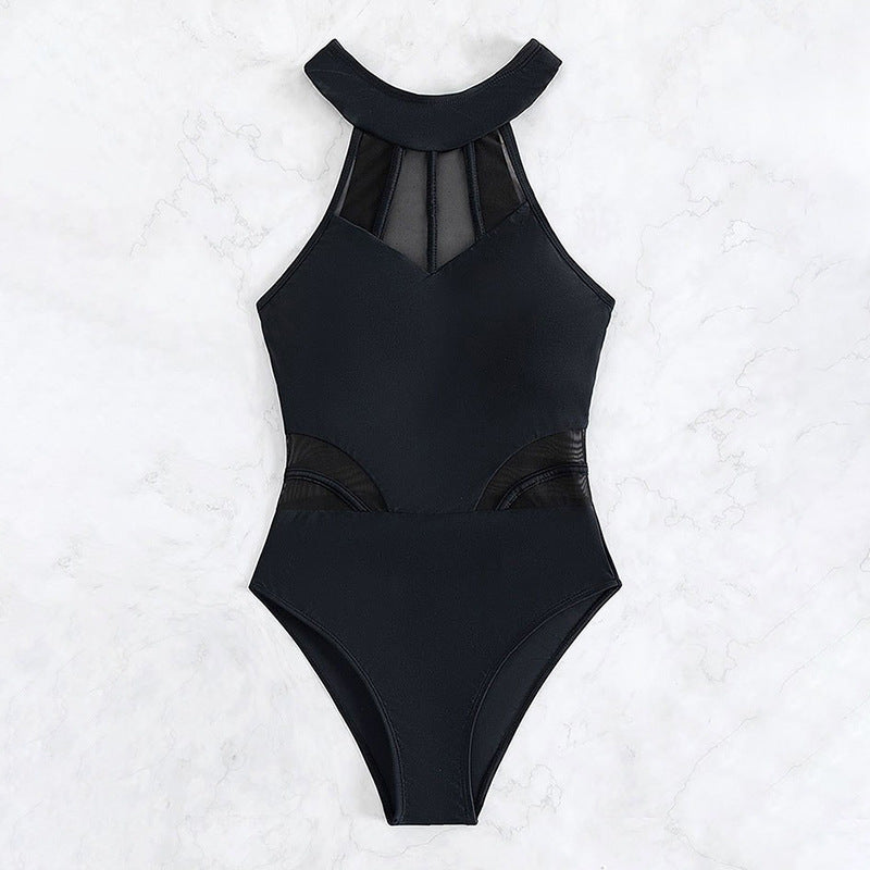 Chic Mesh Backless Women's One-Piece Swimsuit