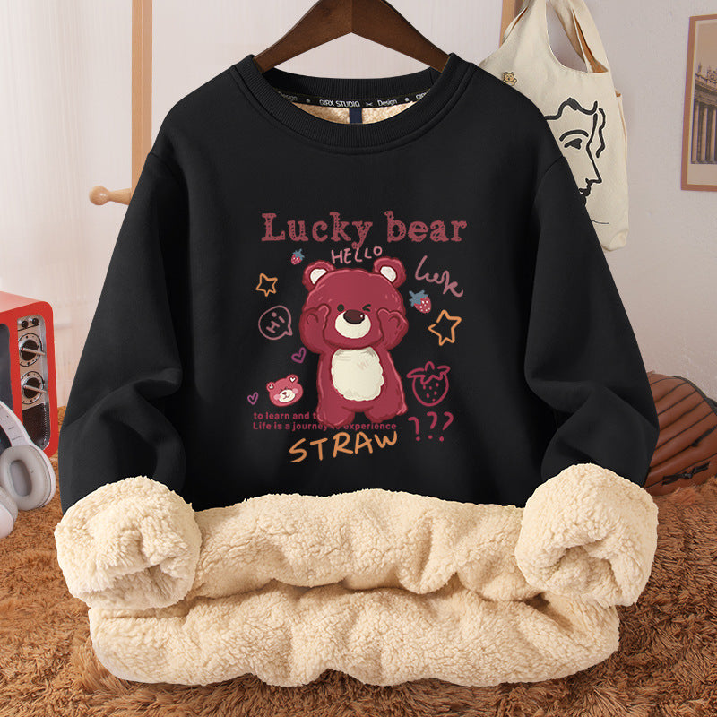 Women's Fleece-Lined Hooded Berber Winter Coat