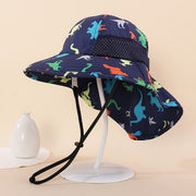Boy's Cartoon Print Bucket Hat – Breathable Outdoor Cap for Spring and Summer