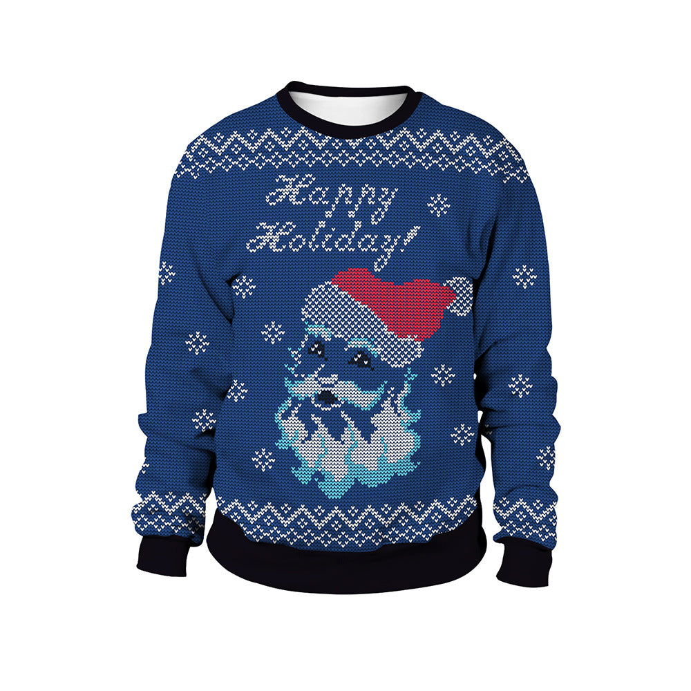 Festive Animal Print Christmas Sweater for Women