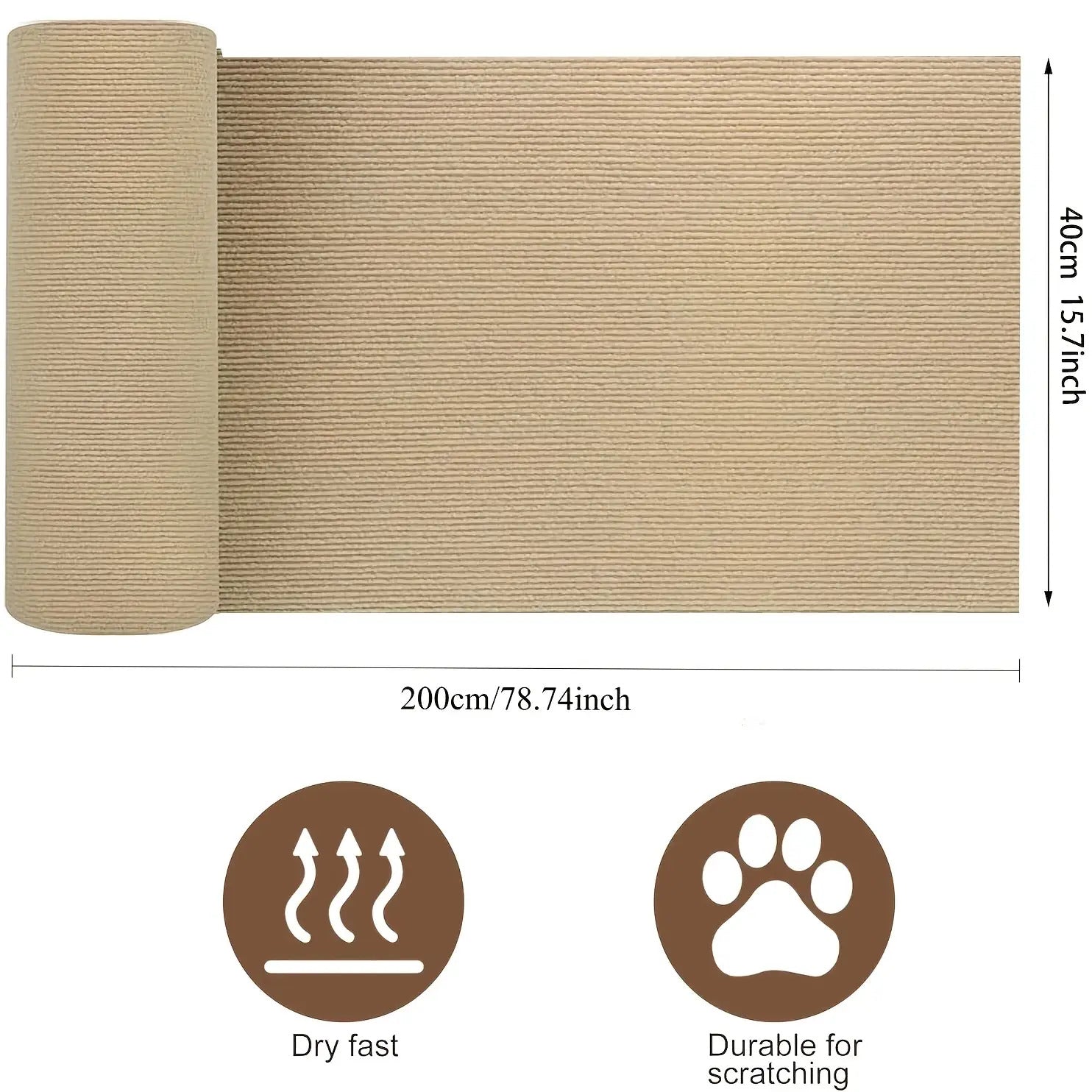 1pc Trimmable Cat Furniture Protector, Sofa Protector, 6 Scenes Self-Adhesive Anti-Scratch Board, Suitable for Sofas, Doors And Cat Climbing Frames, Equipped with Self-Adhesive