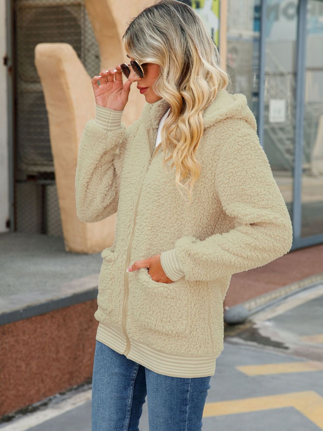 Women's Casual Hooded Long-Sleeve Jacket