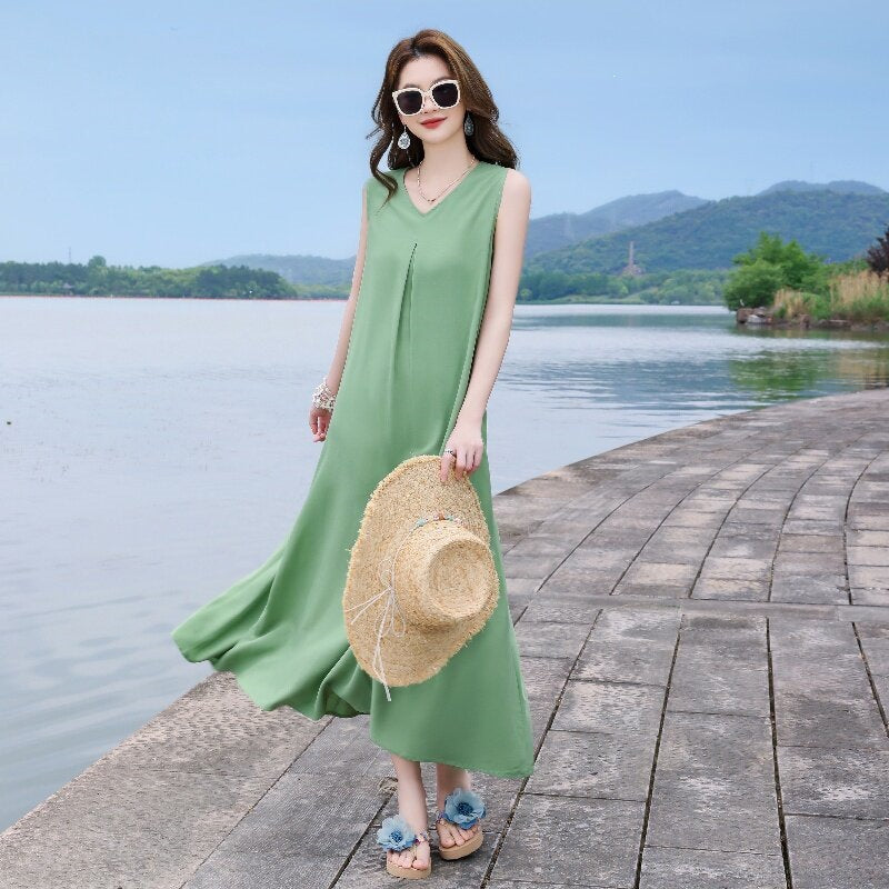 New Cotton-silk Dress for Women