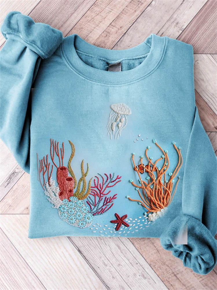 Festive Digital Print Women's Christmas Sweater