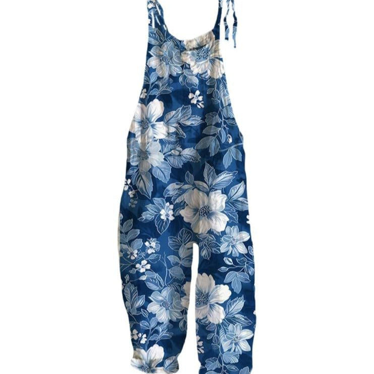 Retro Pocketed Suspender Jumpsuit Flared Overalls