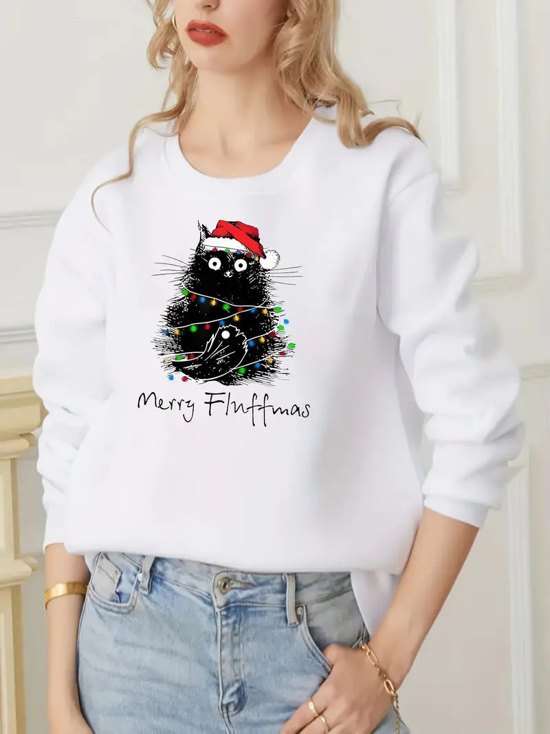 Women's Festive Christmas Round Neck Knit Sweater