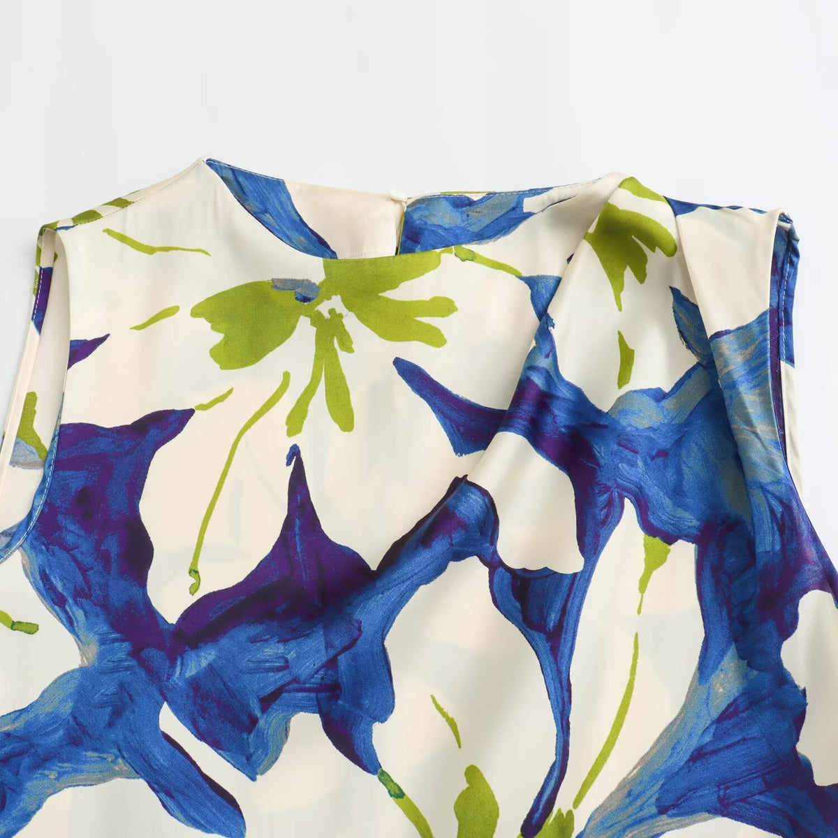 European And American Style Fashion Flower Printing Casual Jumpsuit