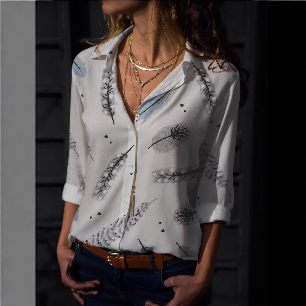 Fashion Digital Printing Long-sleeved Shirt Love