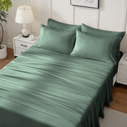 6pcs Queen Sheet Set, Breathable & Cooling Bed Sheets | 18" Deep Pockets | Ultra-Soft Hotel Luxury Bedding Set | Wrinkle, Fade, Stain Resistant(1* Flat Sheet + 1* Fitted Sheet + 4* Pillowcases)