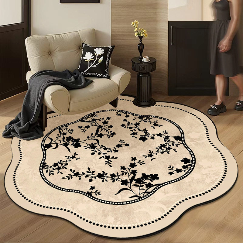 Retro-style Living Room Rug Slip-resistant Mat for Beanbag Chairs