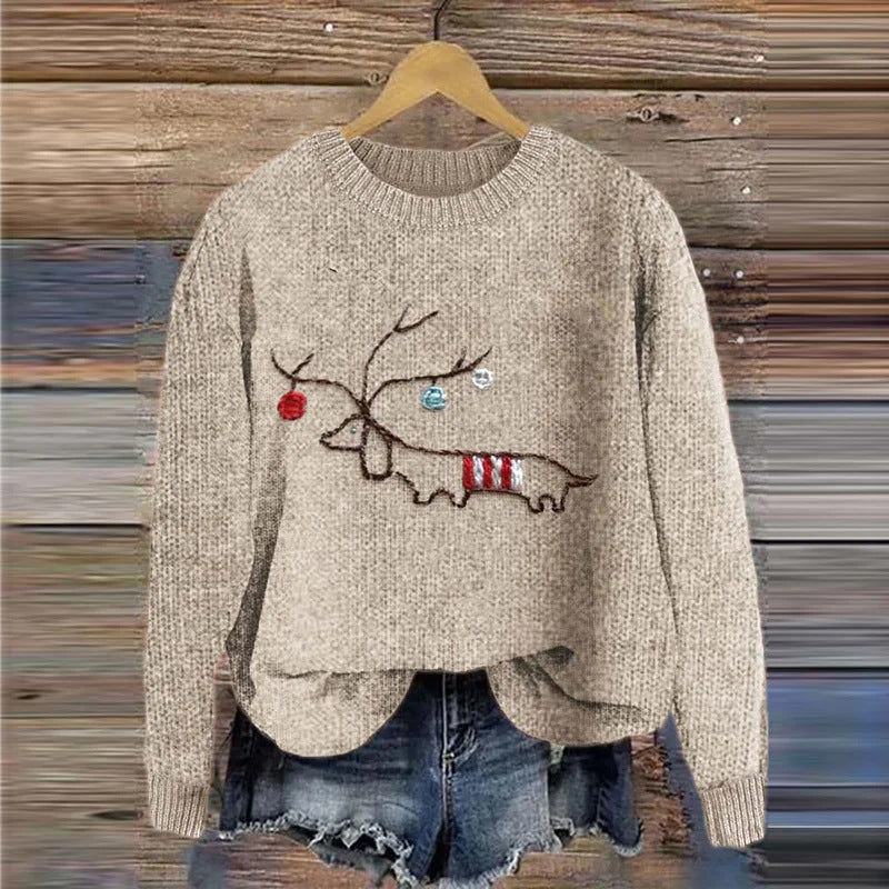 Festive 3D Elk Christmas Sweatshirt for Men