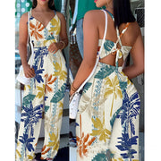 Women's Chic Printed Sleeveless Romper Jumpsuit