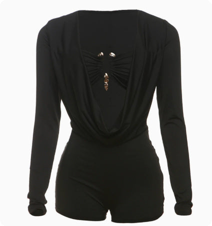 Spring And Summer New Personality Street Sexy Slim Fit Slimming Jumpsuit