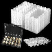 25‑Pack Stackable 18‑Cell Reusable Plastic Quail Egg Boxes with Secure Lids