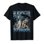 Trendy Wolf Terrier Graphic Tee – Soft Cotton Short‑Sleeve Shirt