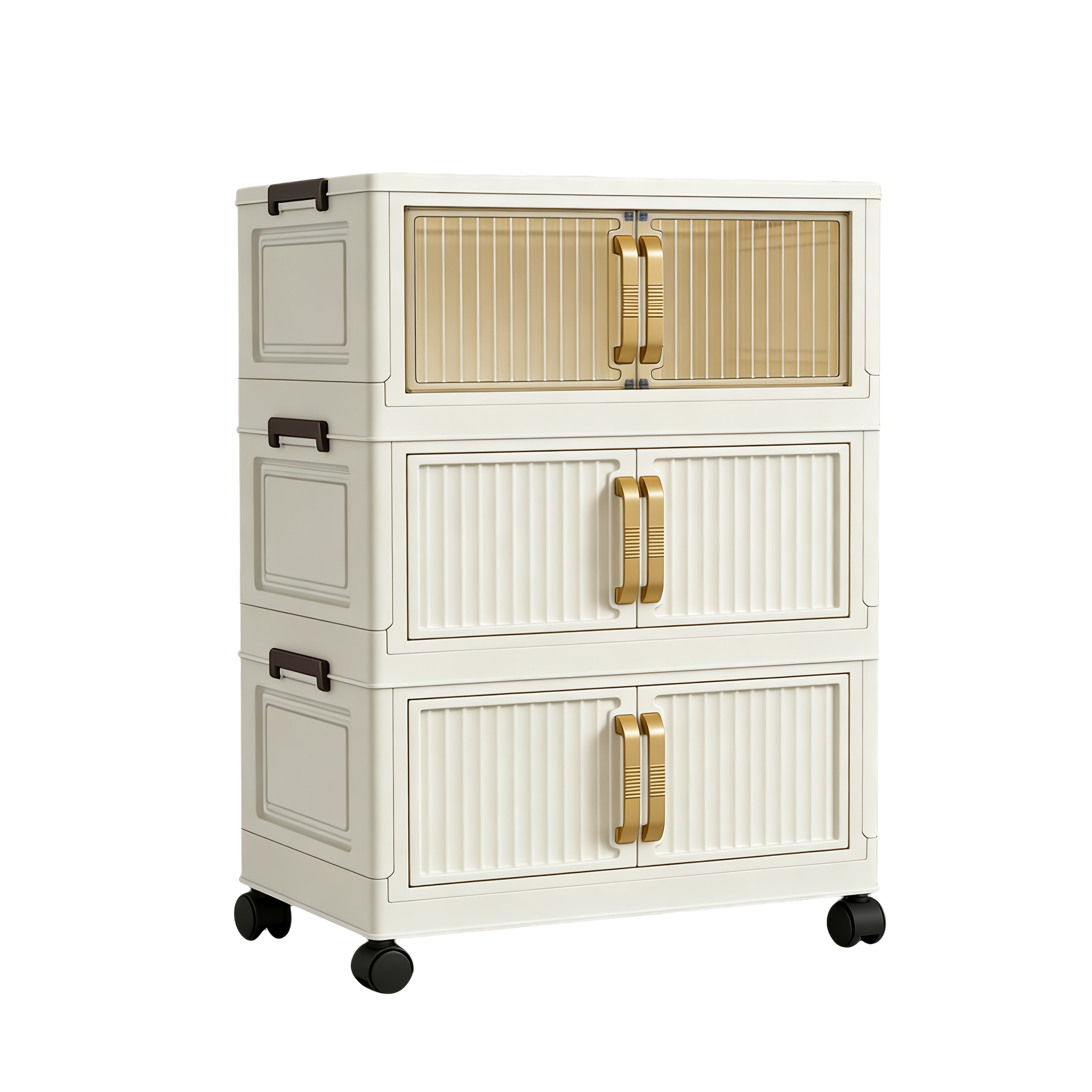 Multi‑Functional Foldable Storage Cabinet – 5‑Tier or 3‑Tier Large Capacity, Space‑Saving Design for Entryway, Corridor, Bedroom or Living Room