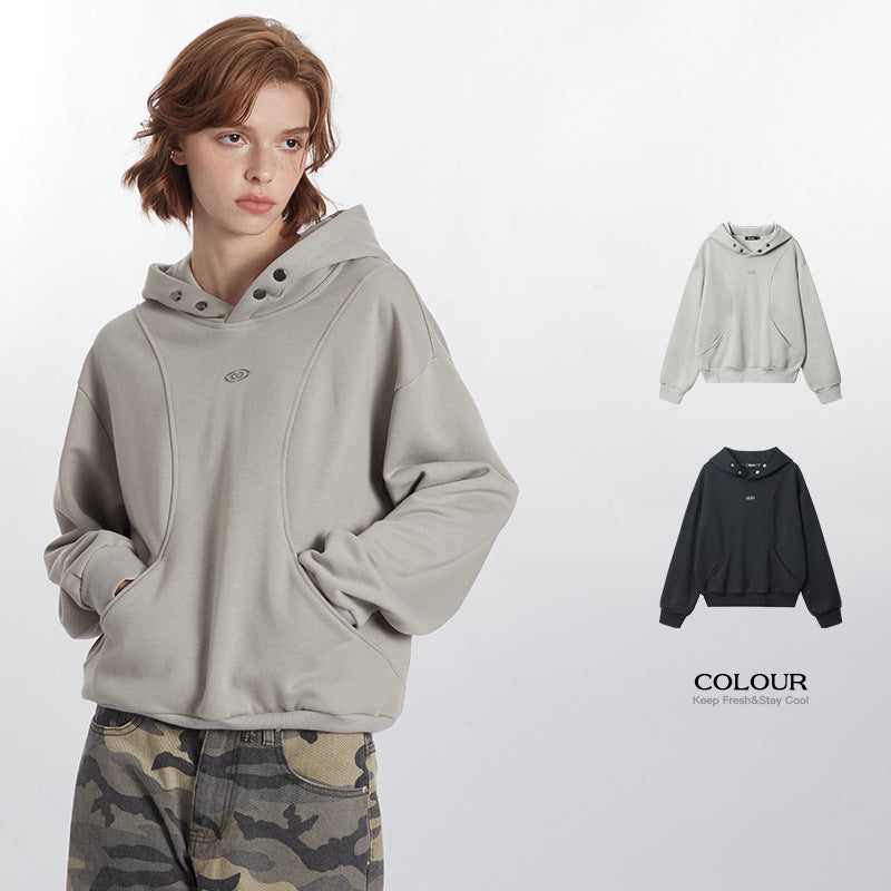 Women's Casual Loose Hooded Cardigan Sweater