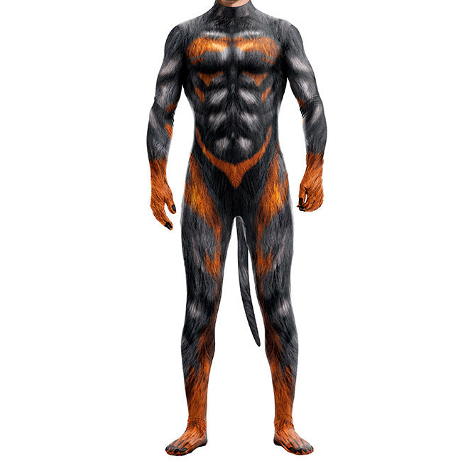 3D Printed Animal Couple Performance One-piece Tights