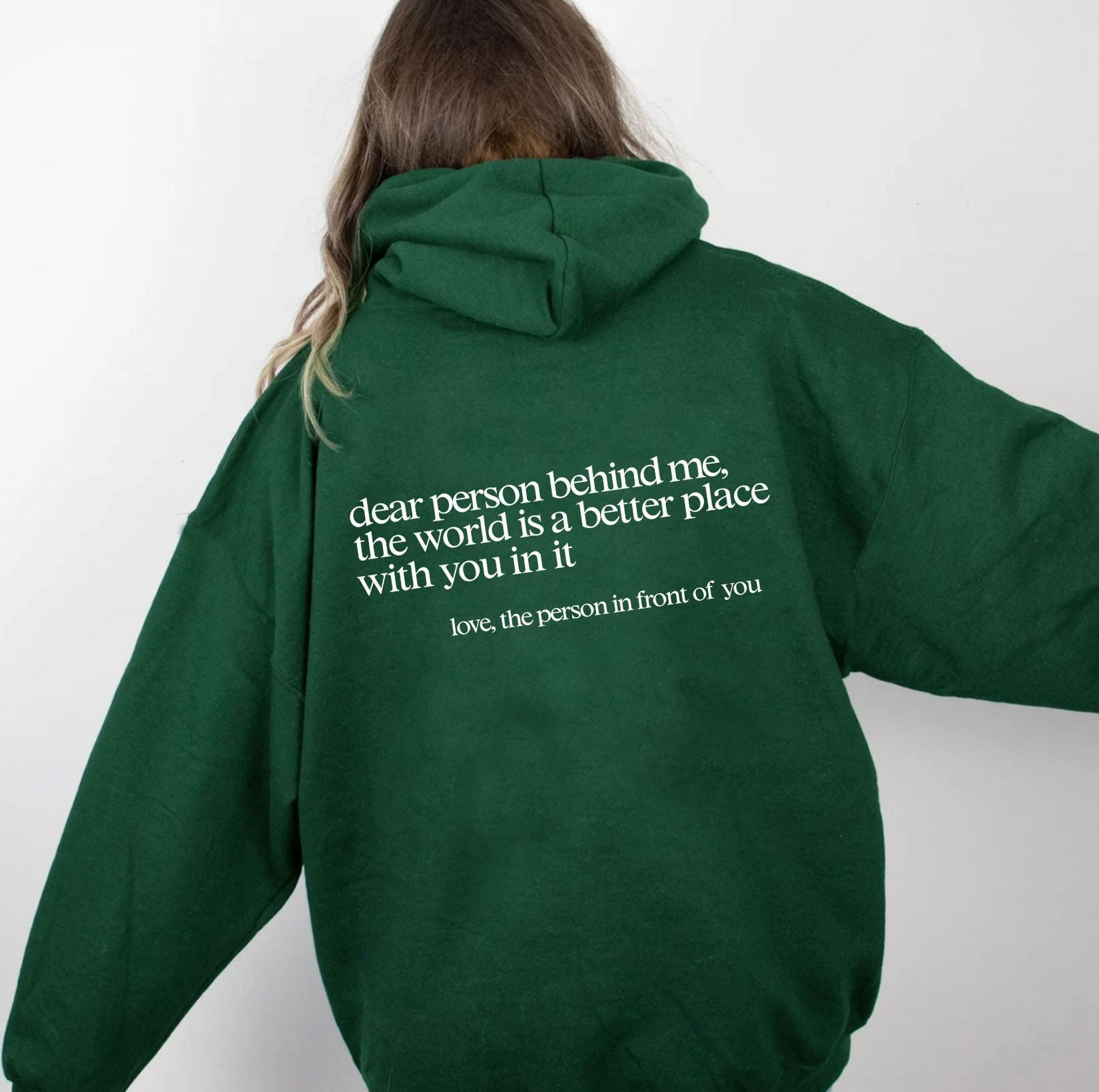 Okay Letter Print Casual Loose Hoodie