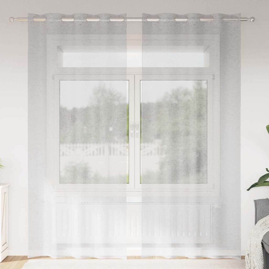 Curtains with Drapes 2 Pcs Polyester