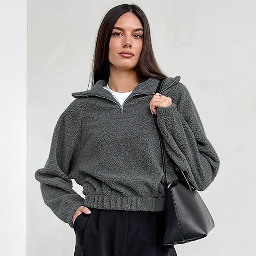 Cozy Women's Lamb Fleece Zip Jacket