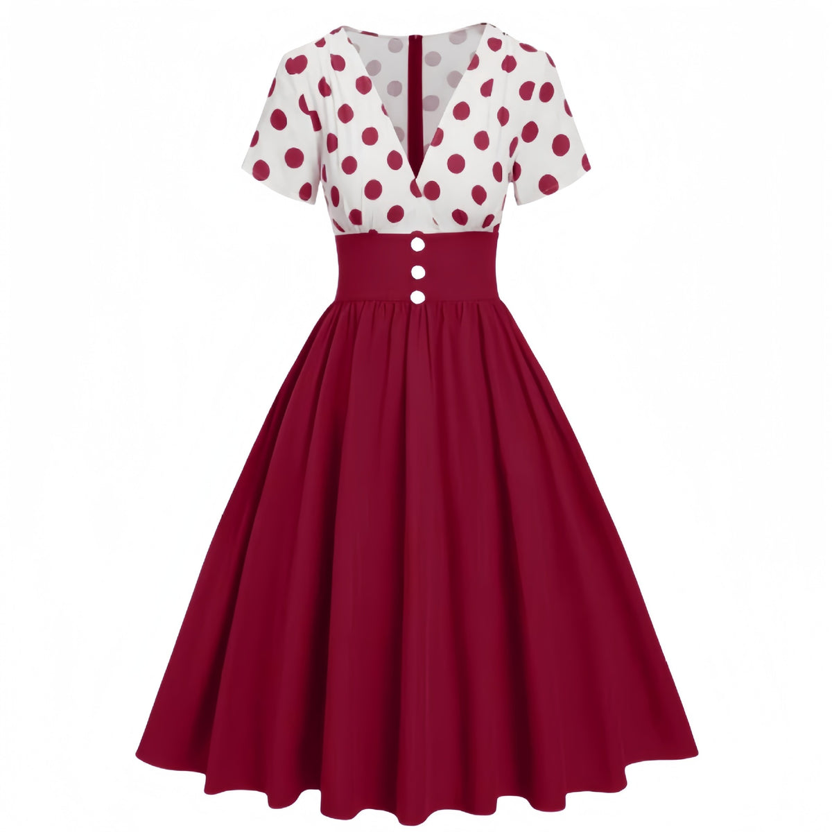 Casual and Stylish Polka-dot Patchwork Dress