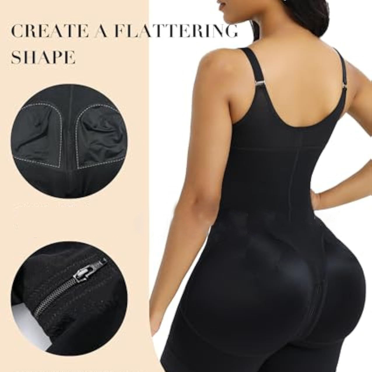 Seamless Body Shaping Corset Leotard with Hip Lift