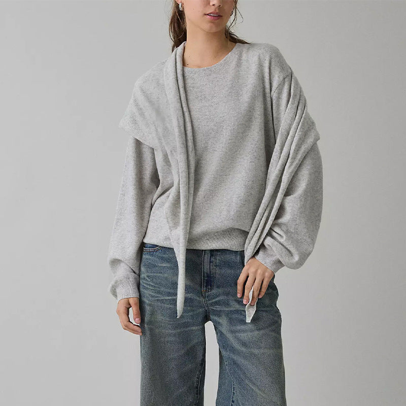 Womens Striped Fashionable Knit Top