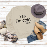 Letter Print Round Neck Long Sleeve Pullover Sweatshirt
