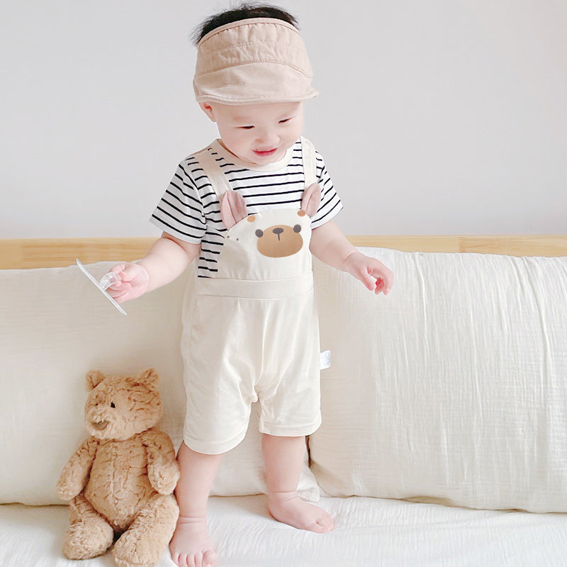 Summer Short-sleeve Baby Jumpsuit