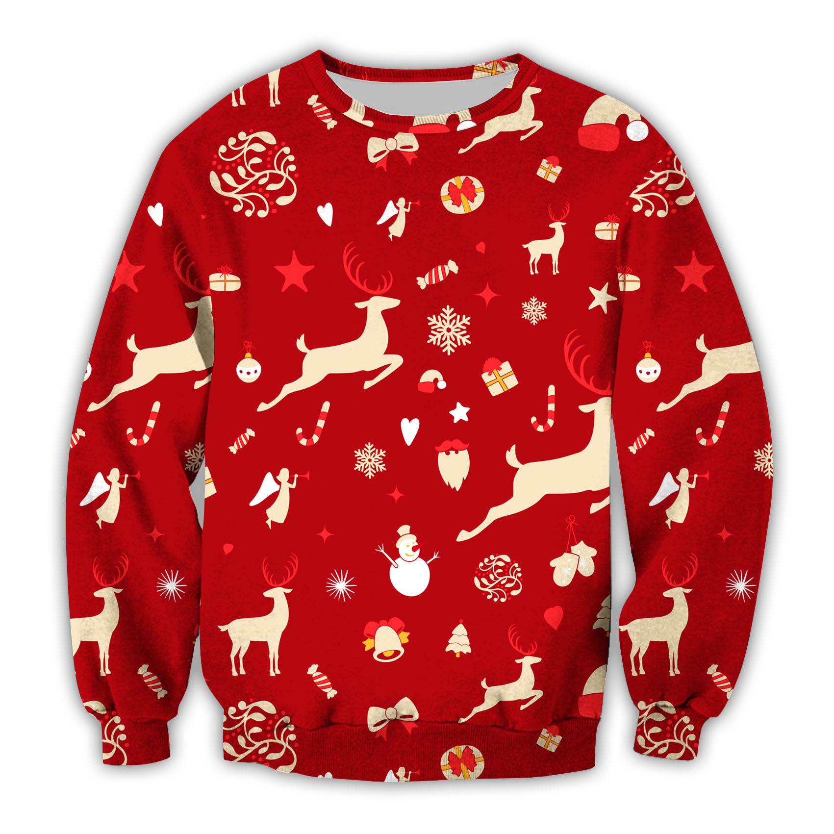 Festive 3D Christmas Hoodie for Women & Teens