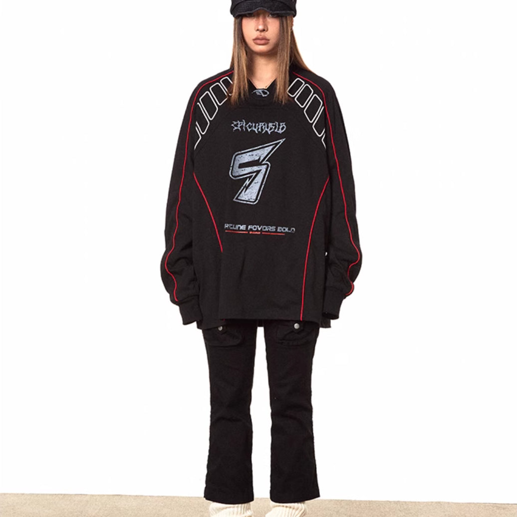 Jersey Style T-shirt Sports Ice Hockey Clothing Long-sleeved Top