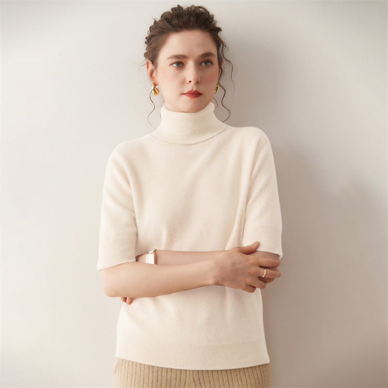 Women's High-neck Half-sleeve Base Layer Top