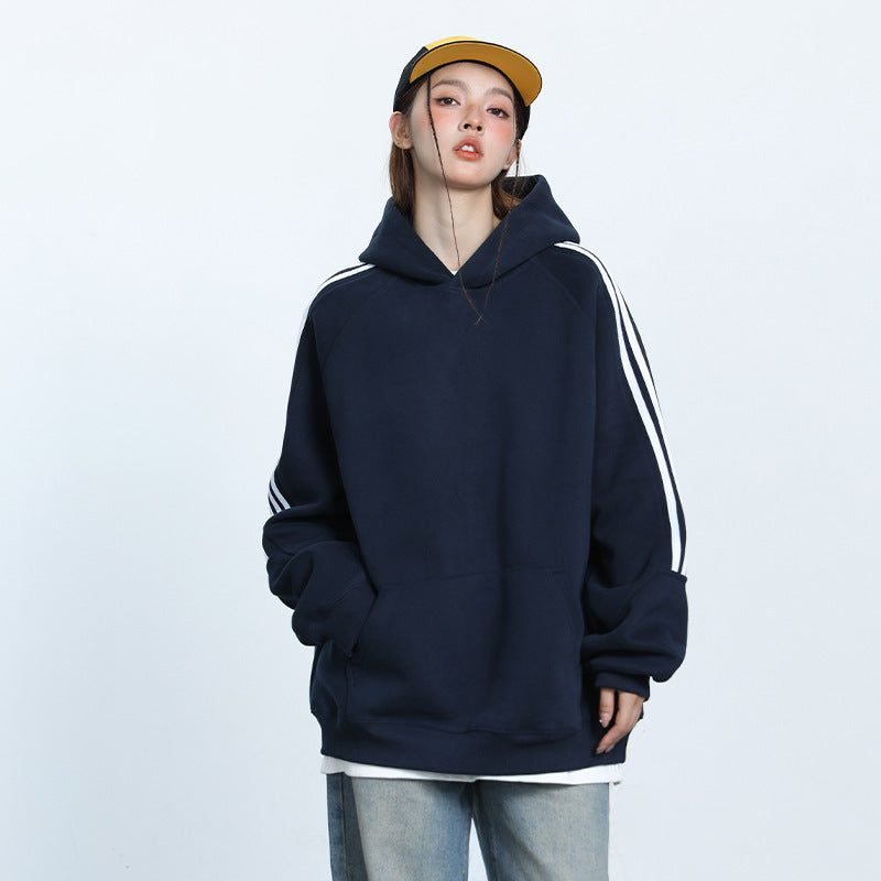 Cozy Unisex Colorblock Casual Pullover Hoodie