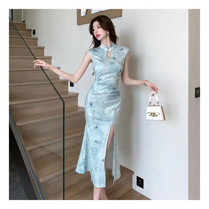 Fashionable Butterfly-print Dress for Women