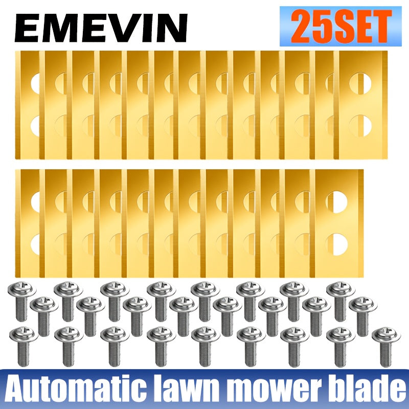 Automatic Lawn Mower Blade Set – Sharp, Rust‑Resistant, Compatible with Most Brands, Large Capacity for Courtyard Weed Cutting