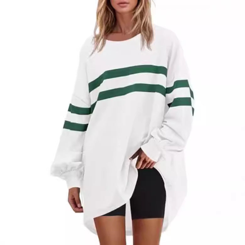 Cozy Round Neck Loose Pullover Sweater for Women