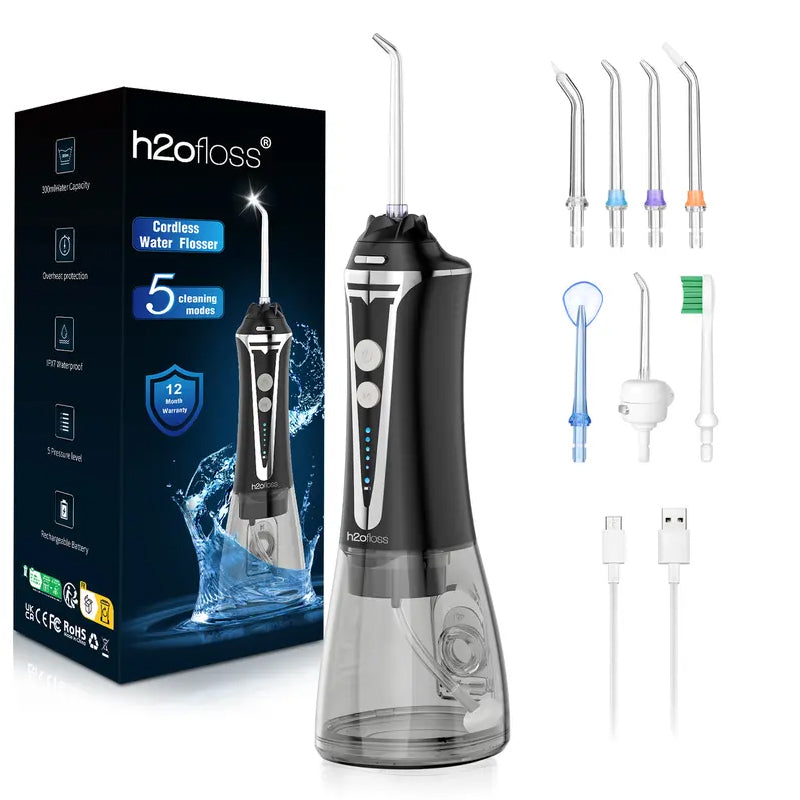 Portable Dental Flosser with 5 Modes Waterproof Oral Irrigator