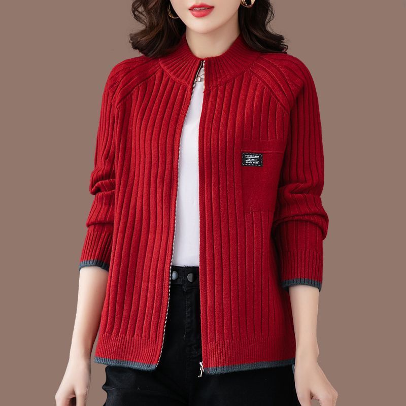 New Outerwear Loose and Stylish Long Sleeves Outer Match Knitted Cardigan Women's Sweater Coat