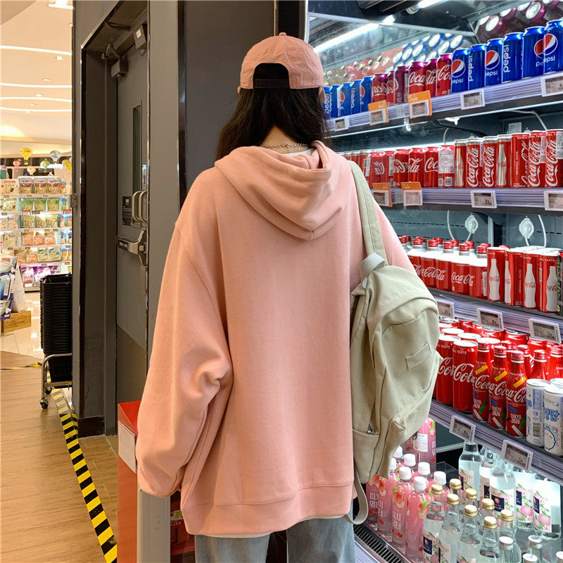 Casual Loose Fit Petite Hoodie Coat for Autumn