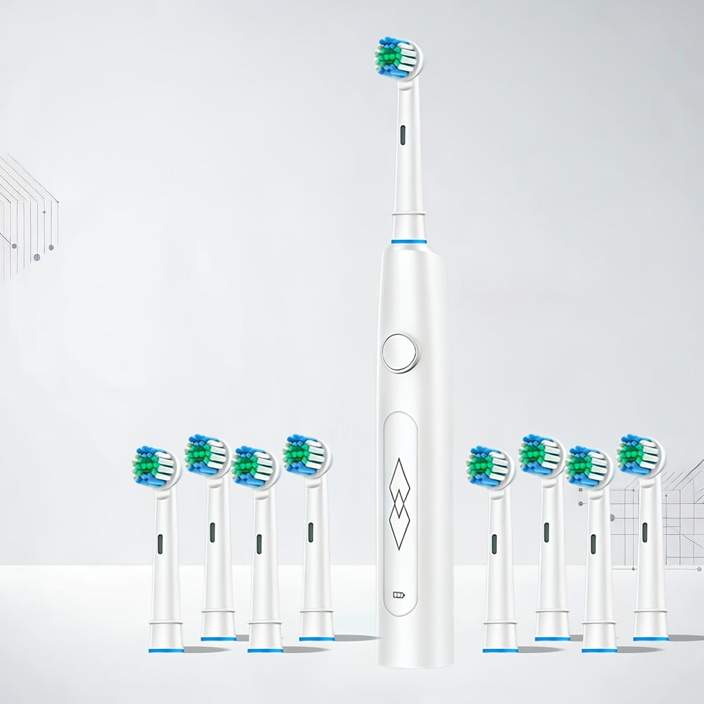 Sleek Black USB Rechargeable Sonic Electric Toothbrush with Soft Bristles, 5 Cleaning Modes and 4 Bonus Brushes